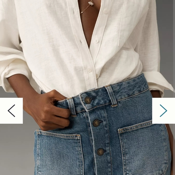 NWOT Anthropolgie Philcro Denim Button-Front Maxi Skirt Sz 18w - Picture 4 of 10